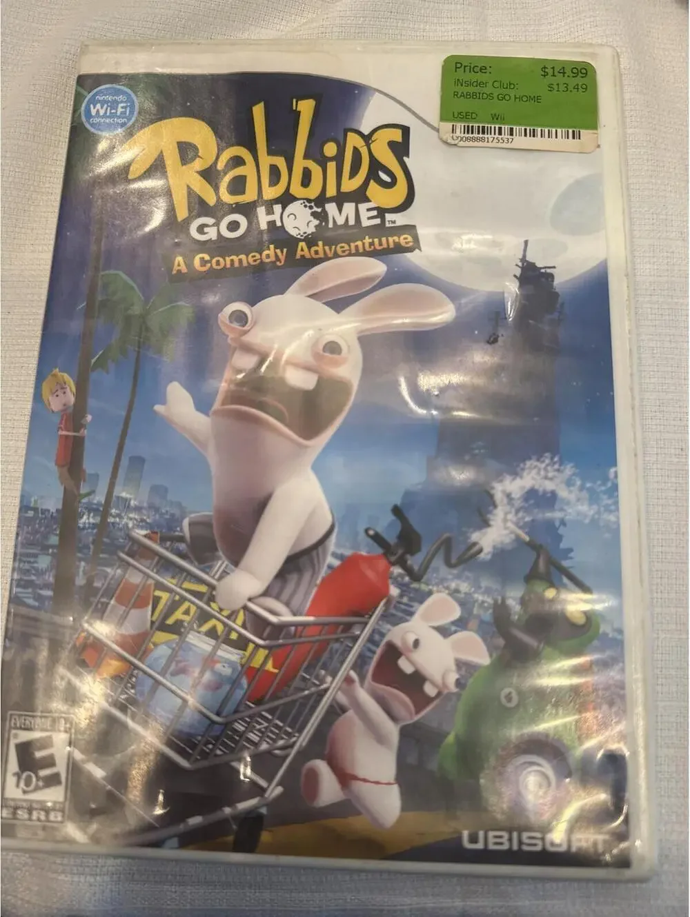 Nintendo Wii Console Bundle with 2 GameCube-Style Controllers, rabbids go home